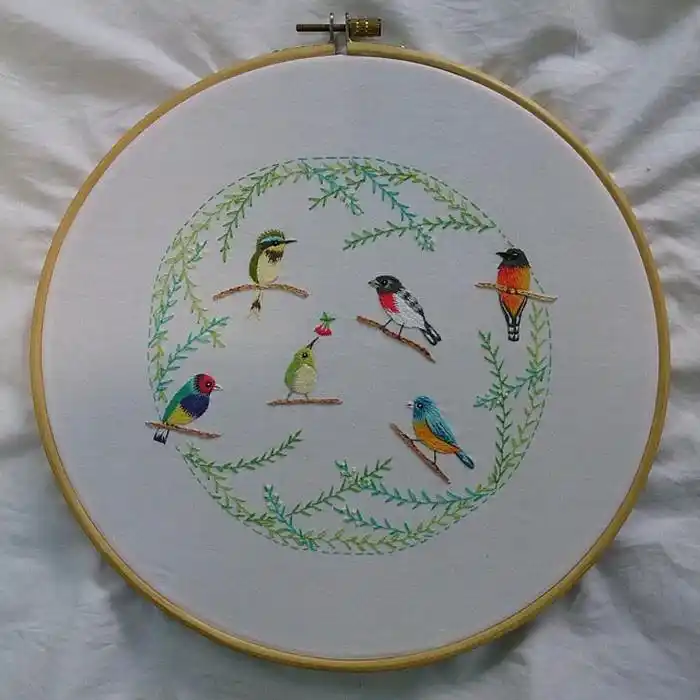 手工刺绣:精美的刺绣图案,太漂亮了,简直不舍得拿出来分享