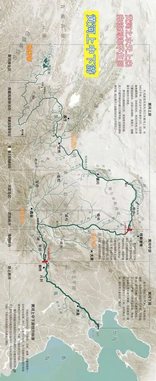 黄河全景地形图