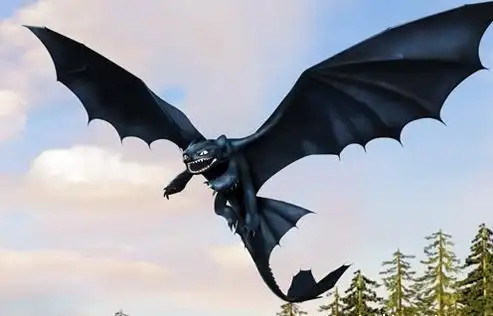 求《驯龙记》中 夜煞的壁纸 1366*768或更大的 要可爱点儿的 谢谢了