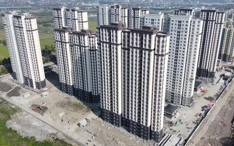 活动  上海松江南站大型居住社区建设过程航拍