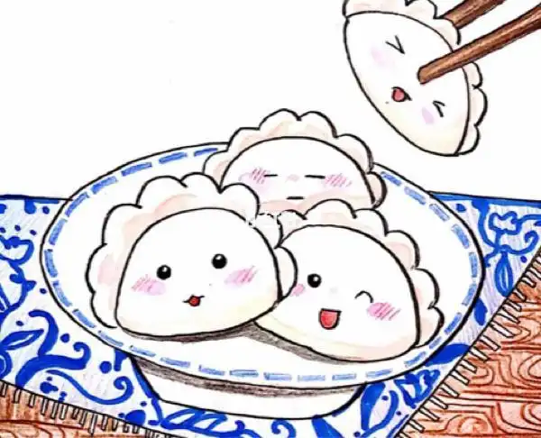 儿童创意画 饺子09饺子儿童创意画简笔画教程简笔画教程母婴