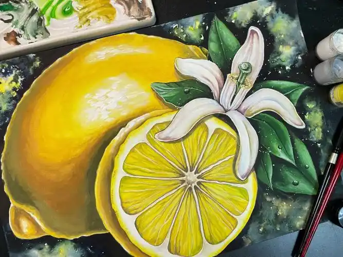 水彩原来也可以那么画水彩柠檬过程图分享