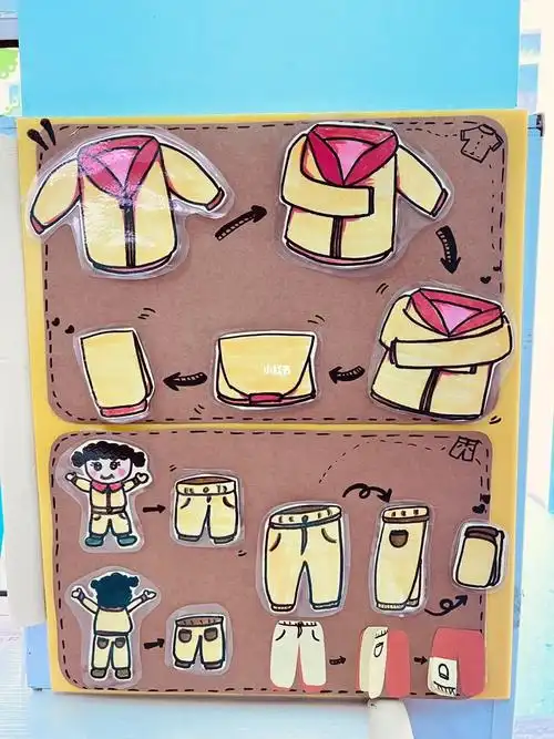 小班自理能力叠衣服步骤图