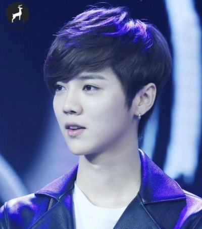 图鹿晗闷青亚麻色头发酷帅来袭一唱成名笑称喜欢甜美系