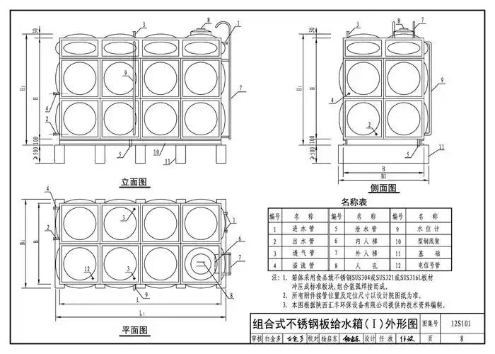 求12s101矩形给水箱pdf版