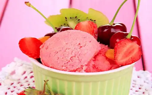 冰淇淋,草莓,点心,可口甜食物