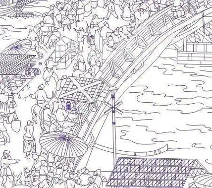 清明上河园房子简笔画