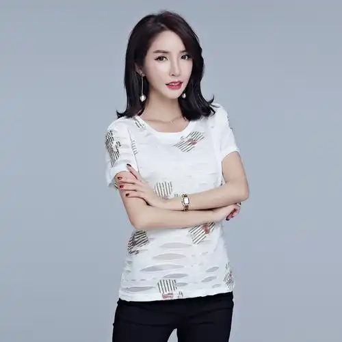 pq20404# 大码女装春装新款短袖t恤女胖mm韩版胖妹妹夏装半袖200斤