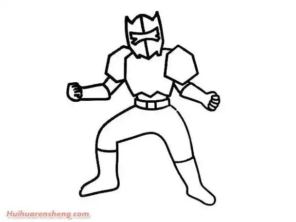 奥特曼铠甲勇士简笔画 宝宝学画画描红本画册 手绘画简笔画教程怎么画