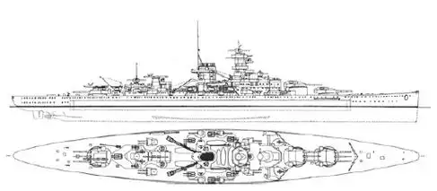 日本长门号战列舰的简笔画画