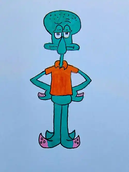 简笔画分享5章鱼哥