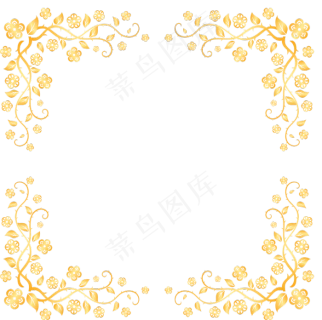 金色花边边框图片