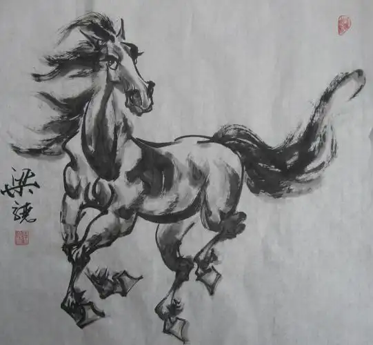 写意马