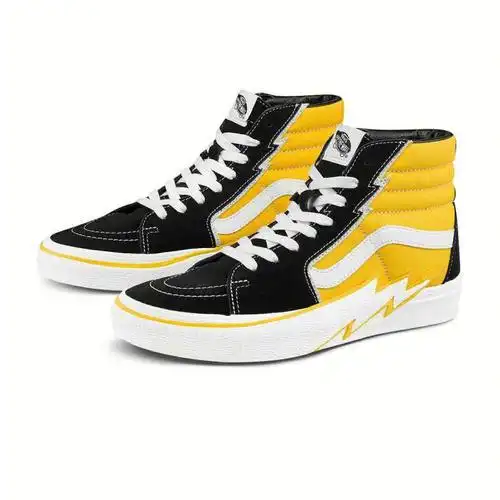 vans姜黄色闪电高帮板鞋