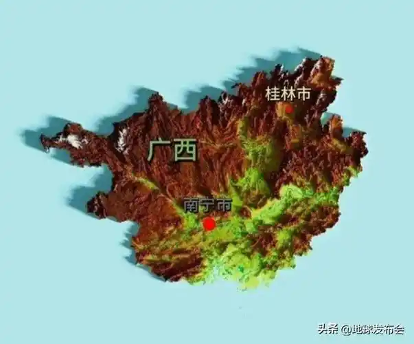 再有就是广西省,山地丘陵面积达到76.5%.