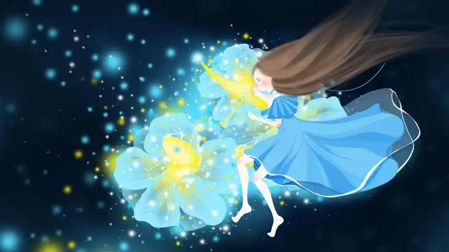 可爱的天秤座女孩插画,高清壁纸图片,生肖星座-回车桌面