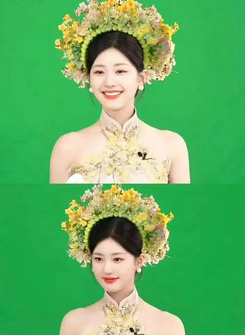 杨紫迪丽热巴赵露思虞书欣簪花图