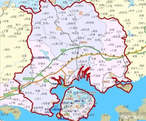 厦门市简明地图