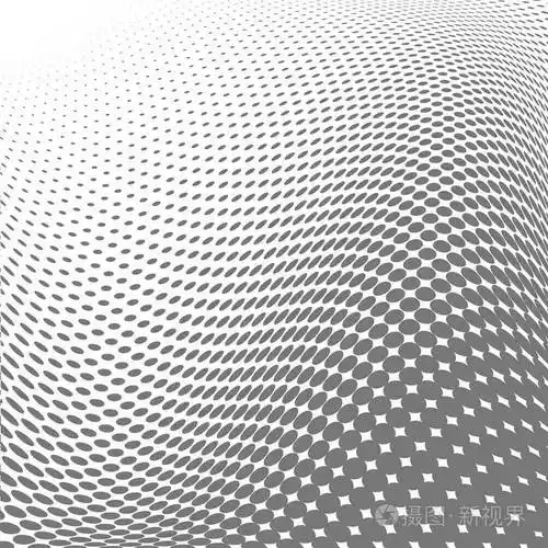 圆形黑色和白色的半色调点纹理背景为抽象的图案及平面设计