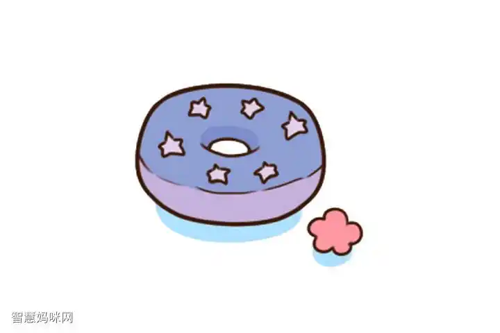 甜甜圈怎么画简单