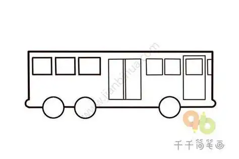 公交车简笔画内景