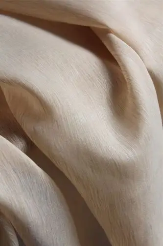 欧美夹心线网纱欧根纱肌理双层棉线布料服装条纹连衣裙设计师面料