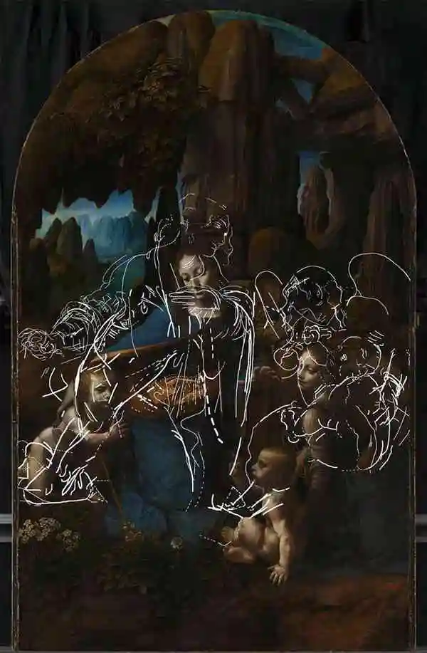 达芬奇岩间圣母中发现新草图作品将以沉浸式方式展出