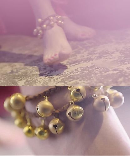 画江湖现货异域民族风金色铃铛梵音天同款棕色绒皮定制包邮女脚链