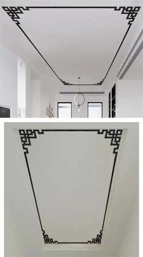 不锈钢吊顶角花装饰天花墙贴客厅背景墙金属线条造型定制收边条