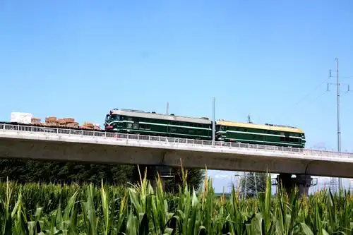 高铁与森林小火车交汇处2020年7月27日佳市,抚远,桦南摄影家协会会员