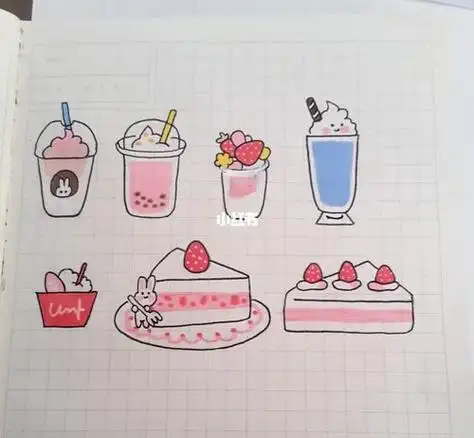 甜品简笔画图片大全可爱各种甜品简笔画