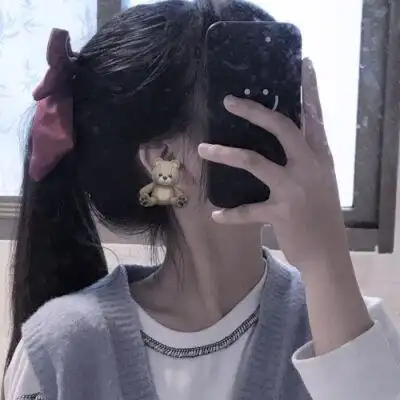 女头像手机挡脸