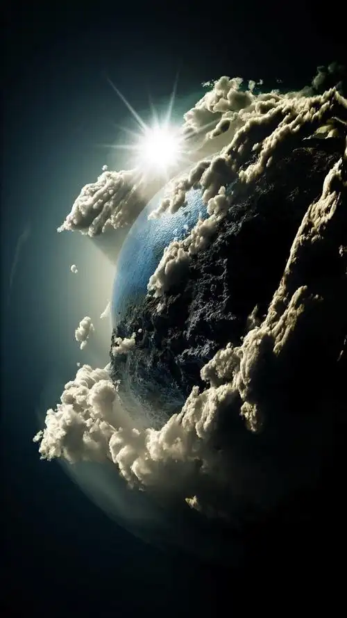 求一张壁纸,半个地球,很多云的,之前看到没收藏起来 - 资源共享