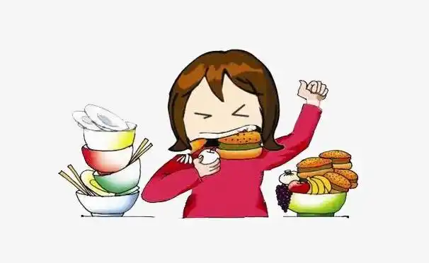 暴饮暴食的女孩子