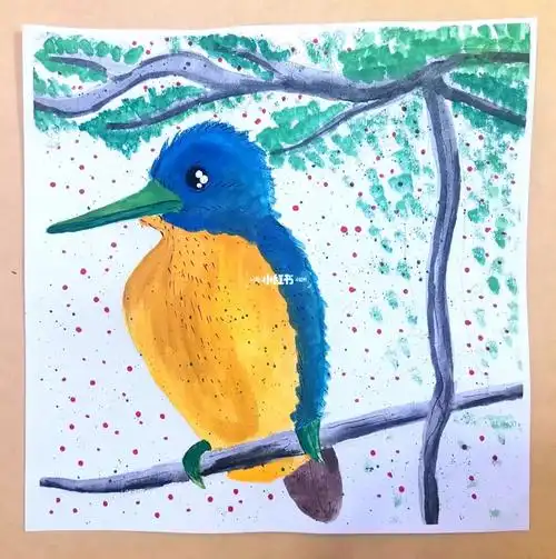 颜料90鸟90需要花时间过渡晕染787115适合幼儿园大班小朋友