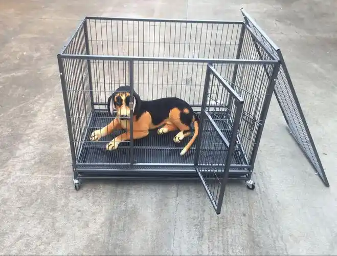 方管狗笼 喷粉方管狗笼 大中型犬方管圆管狗笼 大狗笼宠物笼