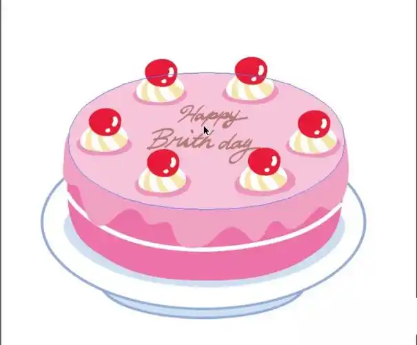 ai怎么绘制美味可口的卡通蛋糕图片?