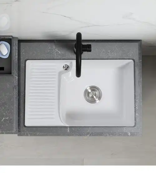 陶瓷台下盆洗衣盆带搓衣板超深水槽阳台洗衣池台下盘嵌入式洗手盆