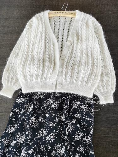 《不染》  diy蕾丝花样开衫毛衣编织材料包 非成品