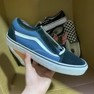 万斯 vans os 海军蓝低帮