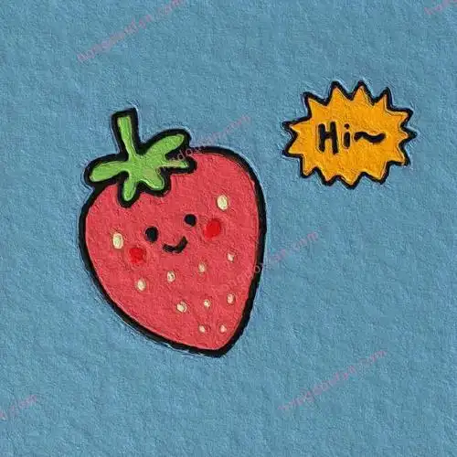 9张彩色简单超级可爱的拟人带表情水果简笔画