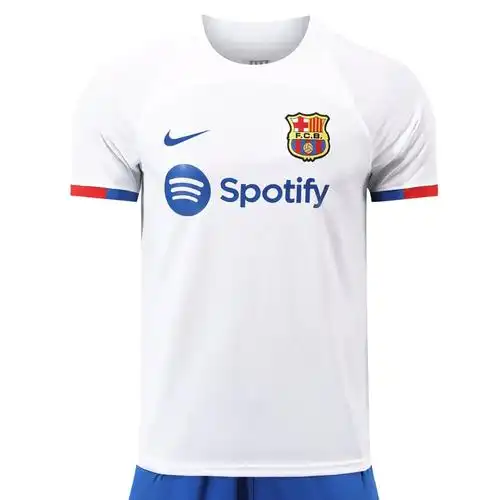 新款2324巴萨球衣二客梅西莱万短袖足球服定制印号菲利克斯队服