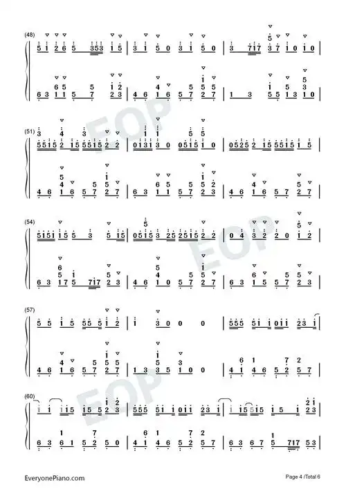 星茶会-轻快的钢琴rb曲双手简谱预览4