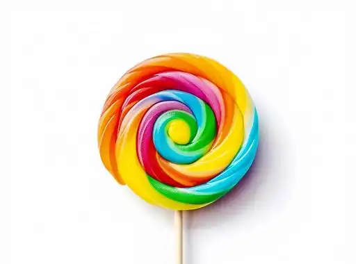 一个棒棒糖白底图零食糖果棒棒糖