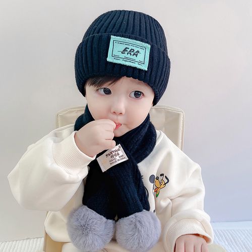 婴儿可爱1岁男童潮男韩国冬季超萌儿童毛线帽子