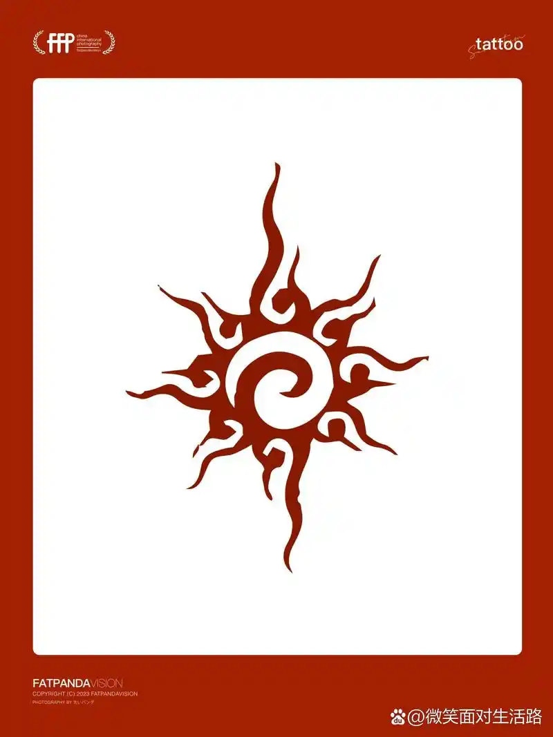 [纹身] > 太阳纹身图腾图案汇总(一) 美国基督教认为太阳象征太阳神阿