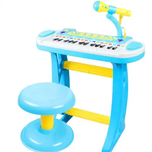 宝丽/baoli 电子琴儿童钢琴麦克风男孩女孩早教音乐玩具1-3-6周岁