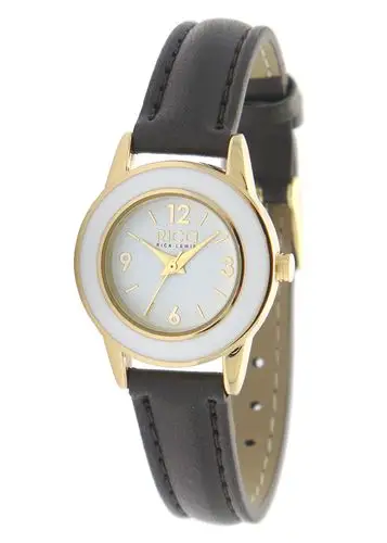 rica lewis 女式石英棕色皮革表带手表9075732