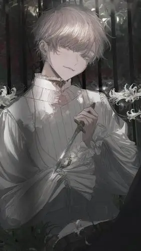 病娇少年插画,黑白色调结合娴熟的明暗处理,刻画出忧郁的孤独感_手机