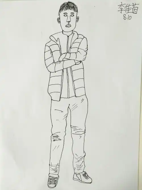 速写人物全身写生和临摹